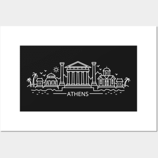 Athens line art Posters and Art